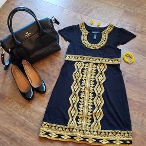 INC little black and yellow dress